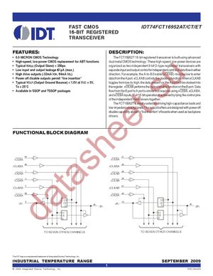 IDT74FCT16952CTPAG datasheet  